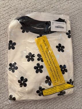Girls' Black & White Floral Dede Daisy Pajama Set - poppy kids co